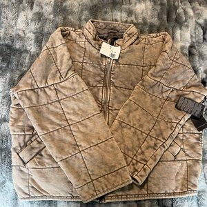 Forever 21 Tan Quilted Jacket